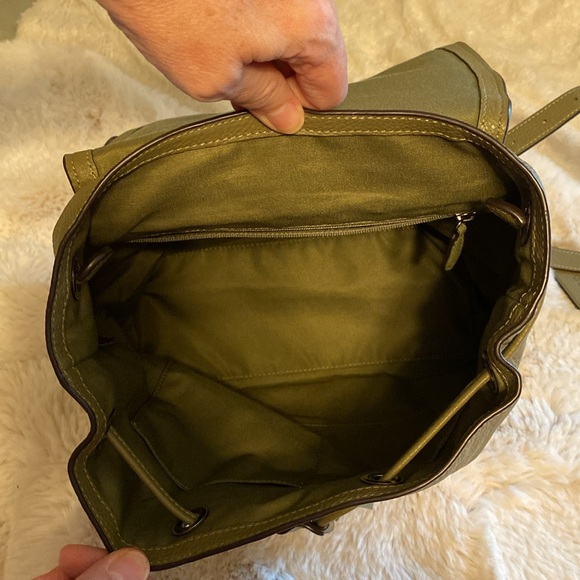 COACH Elle Light Clover Green Pebble Leather Backpack Style #F72645 NEW NWOT - Picture 8 of 13